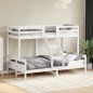 vidaXL Etagenbett 90x200/120x200 cm Weiß Massivholz Kiefer vidaXL Etagenbett 90x200/120x200 cm Weiß Massivholz Kiefer