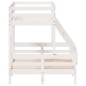 vidaXL Etagenbett 90x200/120x200 cm Weiß Massivholz Kiefer vidaXL Etagenbett 90x200/120x200 cm Weiß Massivholz Kiefer