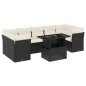 vidaXL 8-tlg. Garten-Sofagarnitur mit Kissen Schwarz Poly Rattan vidaXL 8-tlg. Garten-Sofagarnitur mit Kissen Schwarz Poly Rattan
