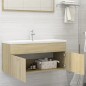 vidaXL Waschbeckenunterschrank Einbaubecken Sonoma-Eiche Holzwerkstoff vidaXL Waschbeckenunterschrank Einbaubecken Sonoma-Eiche Holzwerkstoff