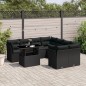 vidaXL 9-tlg. Garten-Sofagarnitur mit Kissen Schwarz Poly Rattan vidaXL 9-tlg. Garten-Sofagarnitur mit Kissen Schwarz Poly Rattan