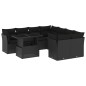 vidaXL 9-tlg. Garten-Sofagarnitur mit Kissen Schwarz Poly Rattan vidaXL 9-tlg. Garten-Sofagarnitur mit Kissen Schwarz Poly Rattan