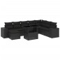 vidaXL 9-tlg. Garten-Sofagarnitur mit Kissen Schwarz Poly Rattan vidaXL 9-tlg. Garten-Sofagarnitur mit Kissen Schwarz Poly Rattan