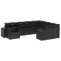 vidaXL 10-tlg. Garten-Sofagarnitur mit Kissen Schwarz Poly Rattan vidaXL 10-tlg. Garten-Sofagarnitur mit Kissen Schwarz Poly Rattan
