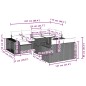 vidaXL 11-tlg. Garten-Sofagarnitur mit Kissen Schwarz Poly Rattan