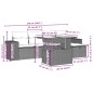 vidaXL 6-tlg. Garten-Sofagarnitur mit Kissen Schwarz Poly Rattan