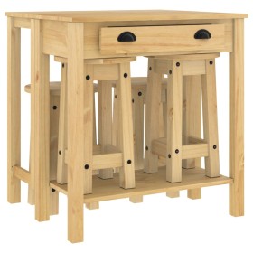 vidaXL 5-tlg. Bar-Set Massivholz Kiefer