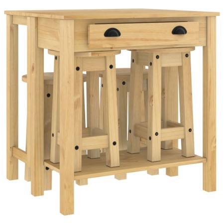 vidaXL 5-tlg. Bar-Set Massivholz Kiefer