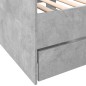 vidaXL Tagesbett mit Schubladen Betongrau 90x190 cm Holzwerkstoff vidaXL Tagesbett mit Schubladen Betongrau 90x190 cm Holzwerkstoff