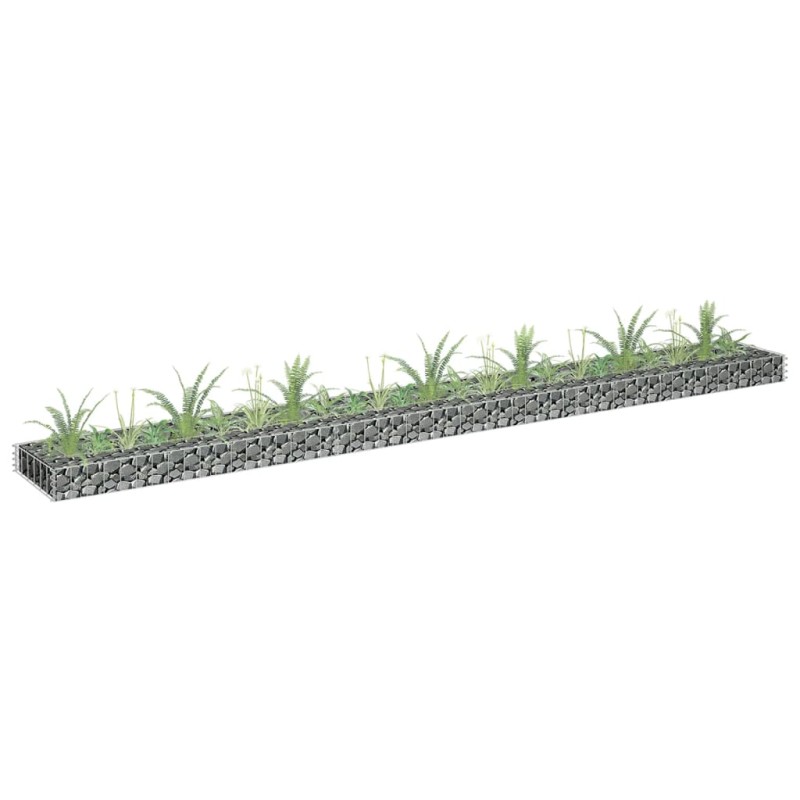 vidaXL Gabionen-Hochbeet Verzinkter Stahl 270x30x10 cm vidaXL Gabionen-Hochbeet Verzinkter Stahl 270x30x10 cm