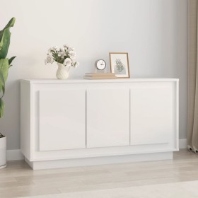 vidaXL Sideboard Hochglanz-Weiß 102x35x55 cm Holzwerkstoff