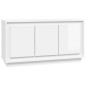 vidaXL Sideboard Hochglanz-Weiß 102x35x55 cm Holzwerkstoff vidaXL Sideboard Hochglanz-Weiß 102x35x55 cm Holzwerkstoff