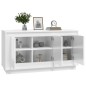 vidaXL Sideboard Hochglanz-Weiß 102x35x55 cm Holzwerkstoff vidaXL Sideboard Hochglanz-Weiß 102x35x55 cm Holzwerkstoff