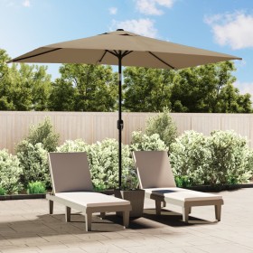 vidaXL Sonnenschirm mit Metall-Mast 300 x 200 cm Taupe