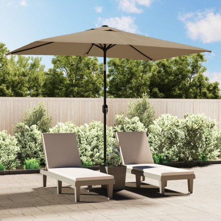 vidaXL Sonnenschirm mit Metall-Mast 300 x 200 cm Taupe