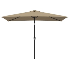 vidaXL Sonnenschirm mit Metall-Mast 300 x 200 cm Taupe