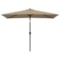 vidaXL Sonnenschirm mit Metall-Mast 300 x 200 cm Taupe vidaXL Sonnenschirm mit Metall-Mast 300 x 200 cm Taupe