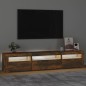 vidaXL TV-Schrank mit LED-Leuchten Räuchereiche 195x35x40 cm vidaXL TV-Schrank mit LED-Leuchten Räuchereiche 195x35x40 cm