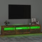 vidaXL TV-Schrank mit LED-Leuchten Räuchereiche 195x35x40 cm vidaXL TV-Schrank mit LED-Leuchten Räuchereiche 195x35x40 cm