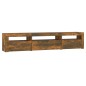 vidaXL TV-Schrank mit LED-Leuchten Räuchereiche 195x35x40 cm vidaXL TV-Schrank mit LED-Leuchten Räuchereiche 195x35x40 cm