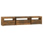 vidaXL TV-Schrank mit LED-Leuchten Räuchereiche 195x35x40 cm vidaXL TV-Schrank mit LED-Leuchten Räuchereiche 195x35x40 cm