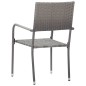 7-tlg. Garten-Essgruppe Poly Rattan Anthrazit 7-tlg. Garten-Essgruppe Poly Rattan Anthrazit
