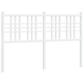 vidaXL Kopfteil Metall Weiß 120 cm