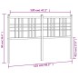 vidaXL Kopfteil Metall Weiß 120 cm vidaXL Kopfteil Metall Weiß 120 cm