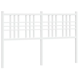 vidaXL Kopfteil Metall Weiß 140 cm