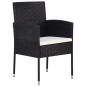 7-tlg. Garten-Essgruppe Poly Rattan Schwarz 7-tlg. Garten-Essgruppe Poly Rattan Schwarz
