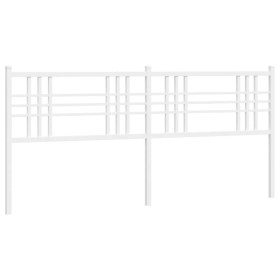 vidaXL Kopfteil Metall Weiß 193 cm