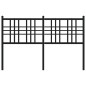 vidaXL Kopfteil Metall Schwarz 137 cm