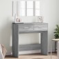vidaXL Schminktisch mit Spiegel Grau Sonoma 80x39x80 cm vidaXL Schminktisch mit Spiegel Grau Sonoma 80x39x80 cm