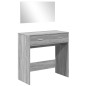 vidaXL Schminktisch mit Spiegel Grau Sonoma 80x39x80 cm vidaXL Schminktisch mit Spiegel Grau Sonoma 80x39x80 cm