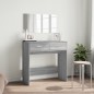 vidaXL Schminktisch mit Spiegel Grau Sonoma 80x39x80 cm vidaXL Schminktisch mit Spiegel Grau Sonoma 80x39x80 cm