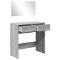 vidaXL Schminktisch mit Spiegel Grau Sonoma 80x39x80 cm vidaXL Schminktisch mit Spiegel Grau Sonoma 80x39x80 cm