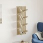 vidaXL Wand-Bücherregal mit 4 Fächern Sonoma-Eiche 33x16x90 cm vidaXL Wand-Bücherregal mit 4 Fächern Sonoma-Eiche 33x16x90 cm