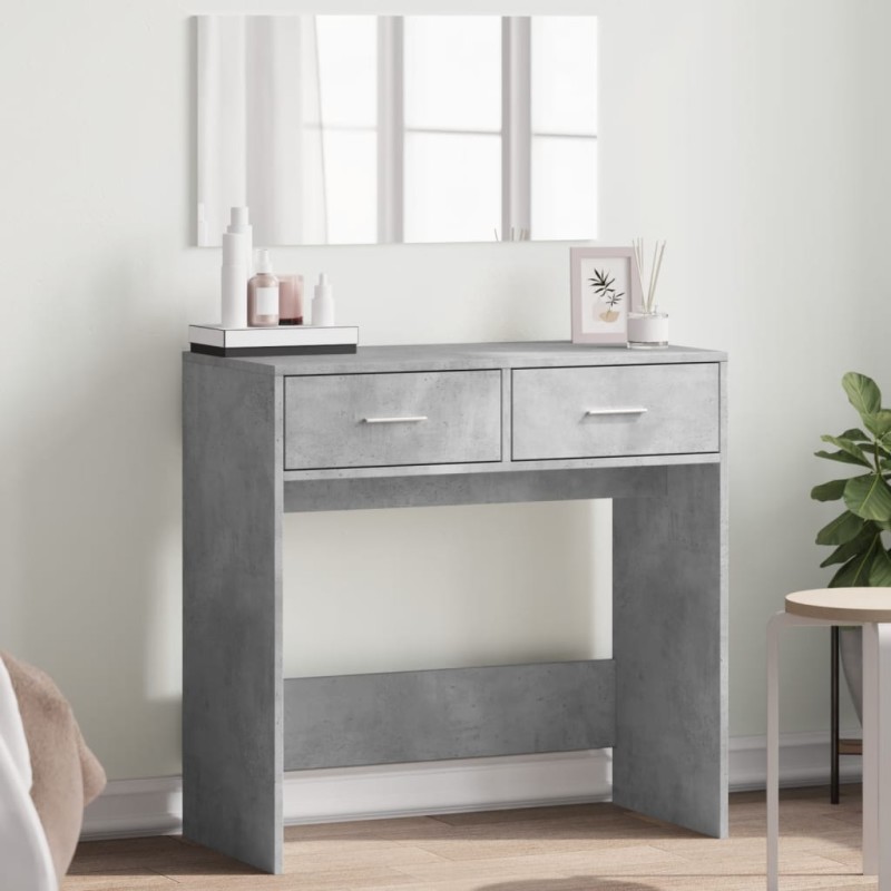 vidaXL Schminktisch mit Spiegel Betongrau 80x39x80 cm vidaXL Schminktisch mit Spiegel Betongrau 80x39x80 cm