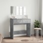 vidaXL Schminktisch mit Spiegel Betongrau 80x39x80 cm vidaXL Schminktisch mit Spiegel Betongrau 80x39x80 cm