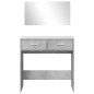 vidaXL Schminktisch mit Spiegel Betongrau 80x39x80 cm vidaXL Schminktisch mit Spiegel Betongrau 80x39x80 cm