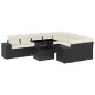 vidaXL 10-tlg. Garten-Sofagarnitur mit Kissen Schwarz Poly Rattan vidaXL 10-tlg. Garten-Sofagarnitur mit Kissen Schwarz Poly Rattan