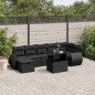 vidaXL 8-tlg. Garten-Sofagarnitur mit Kissen Schwarz Poly Rattan vidaXL 8-tlg. Garten-Sofagarnitur mit Kissen Schwarz Poly Rattan