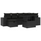 vidaXL 7-tlg. Garten-Sofagarnitur mit Kissen Schwarz Poly Rattan vidaXL 7-tlg. Garten-Sofagarnitur mit Kissen Schwarz Poly Rattan