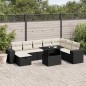 vidaXL 9-tlg. Garten-Sofagarnitur mit Kissen Schwarz Poly Rattan vidaXL 9-tlg. Garten-Sofagarnitur mit Kissen Schwarz Poly Rattan
