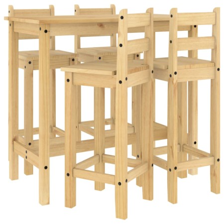 vidaXL 5-tlg. Bar-Set Massivholz Kiefer