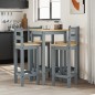 vidaXL 5-tlg. Bar-Set Grau Massivholz Kiefer vidaXL 5-tlg. Bar-Set Grau Massivholz Kiefer