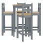vidaXL 5-tlg. Bar-Set Grau Massivholz Kiefer vidaXL 5-tlg. Bar-Set Grau Massivholz Kiefer