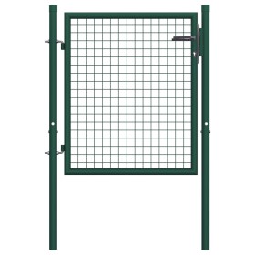 vidaXL Zauntor Stahl 100 x 75 cm Grün