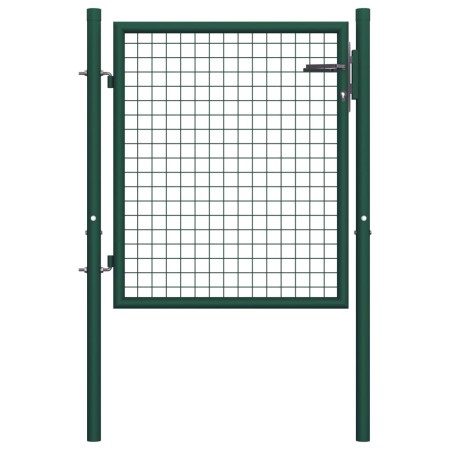 vidaXL Zauntor Stahl 100 x 75 cm Grün