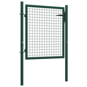 vidaXL Zauntor Stahl 100 x 75 cm Grün